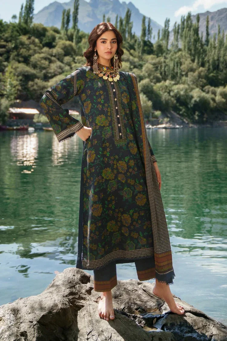 Charizma CPW6-02 Printed Linen Unstitched 3 Piece Suit, Multicolor / Printed, Women's Winter Suit