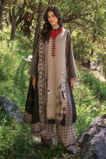 Charizma CPW6-03 Printed Linen Unstitched 3 Piece Suit, Multicolor / Printed, Women's Winter Suit