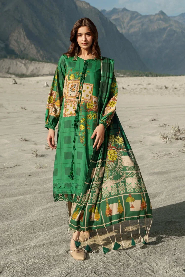 Charizma CPW6-08 Printed Linen Unstitched 3 Piece Suit, Multicolor / Printed, Women's Winter Suit