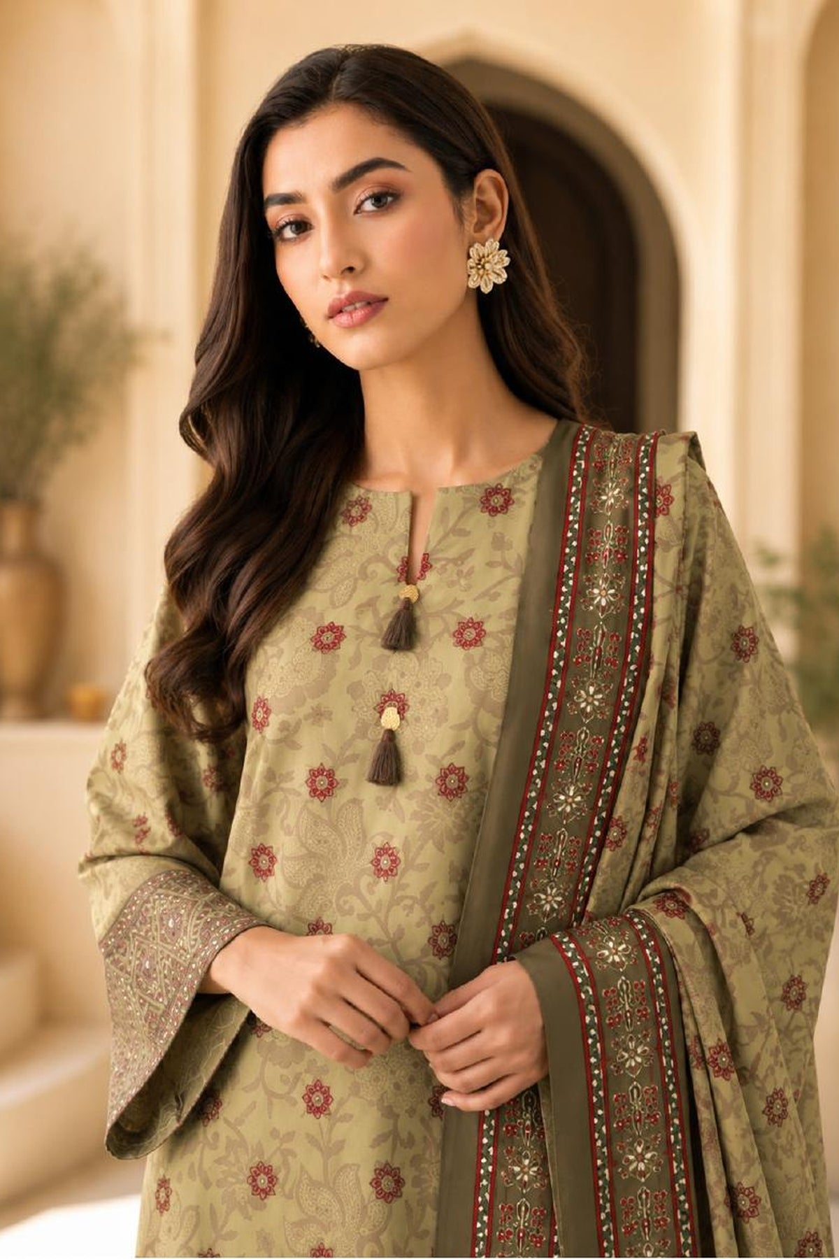 Sapphire CL11-104 | Digital Embroidered Linen Suit | Pak Cloth House