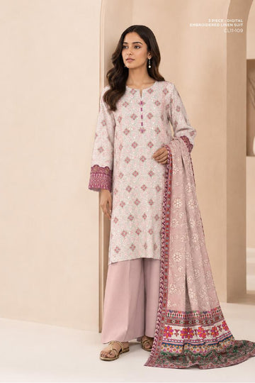 Sapphire CL11-109 | Digital Embroidered Linen Suit | Pak Cloth House