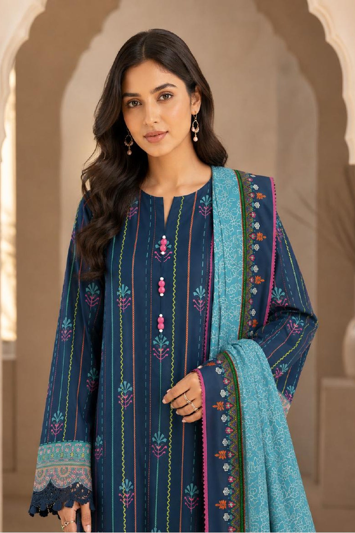 Sapphire CL11-110 | Digital Embroidered Linen Suit | Pak Cloth House