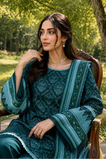 Sapphire CL16-152 | Printed Linen Suit | Pak Cloth House