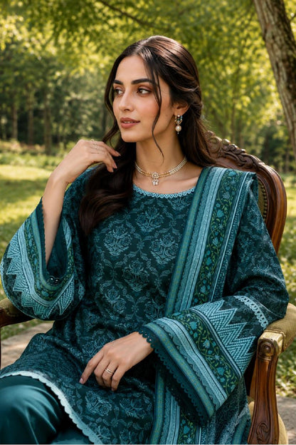Sapphire CL16-152 | Printed Linen Suit | Pak Cloth House