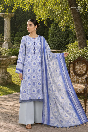 Sapphire CL16-155 | Printed Linen Suit | Pak Cloth House
