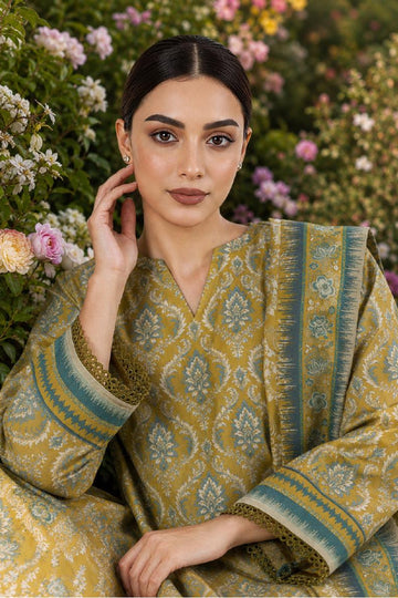 Sapphire CL16-158 | Printed Linen Suit | Pak Cloth House