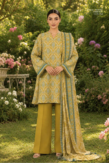 Sapphire CL16-158 | Printed Linen Suit | Pak Cloth House