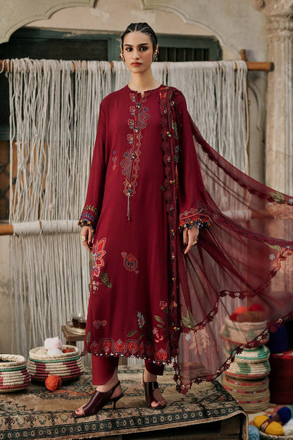 3 Piece Unstiched Embroidered Dobby Linen Suit