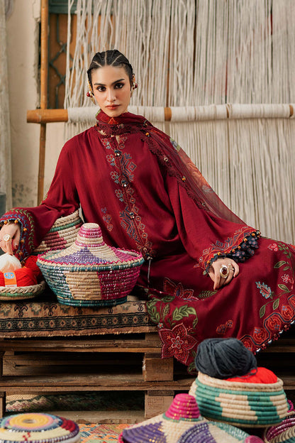3 Piece Unstiched Embroidered Dobby Linen Suit
