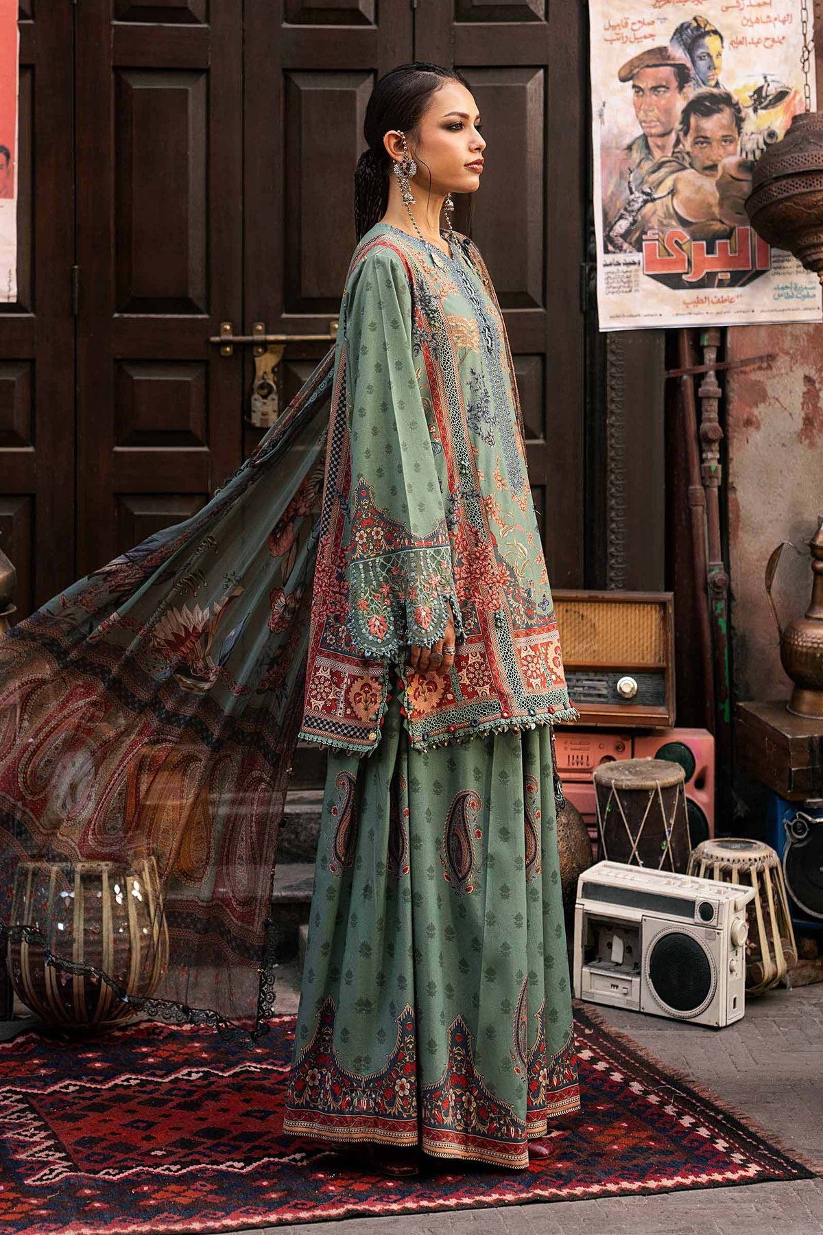 3 Piece Unstiched Embroidered Cambric Suit