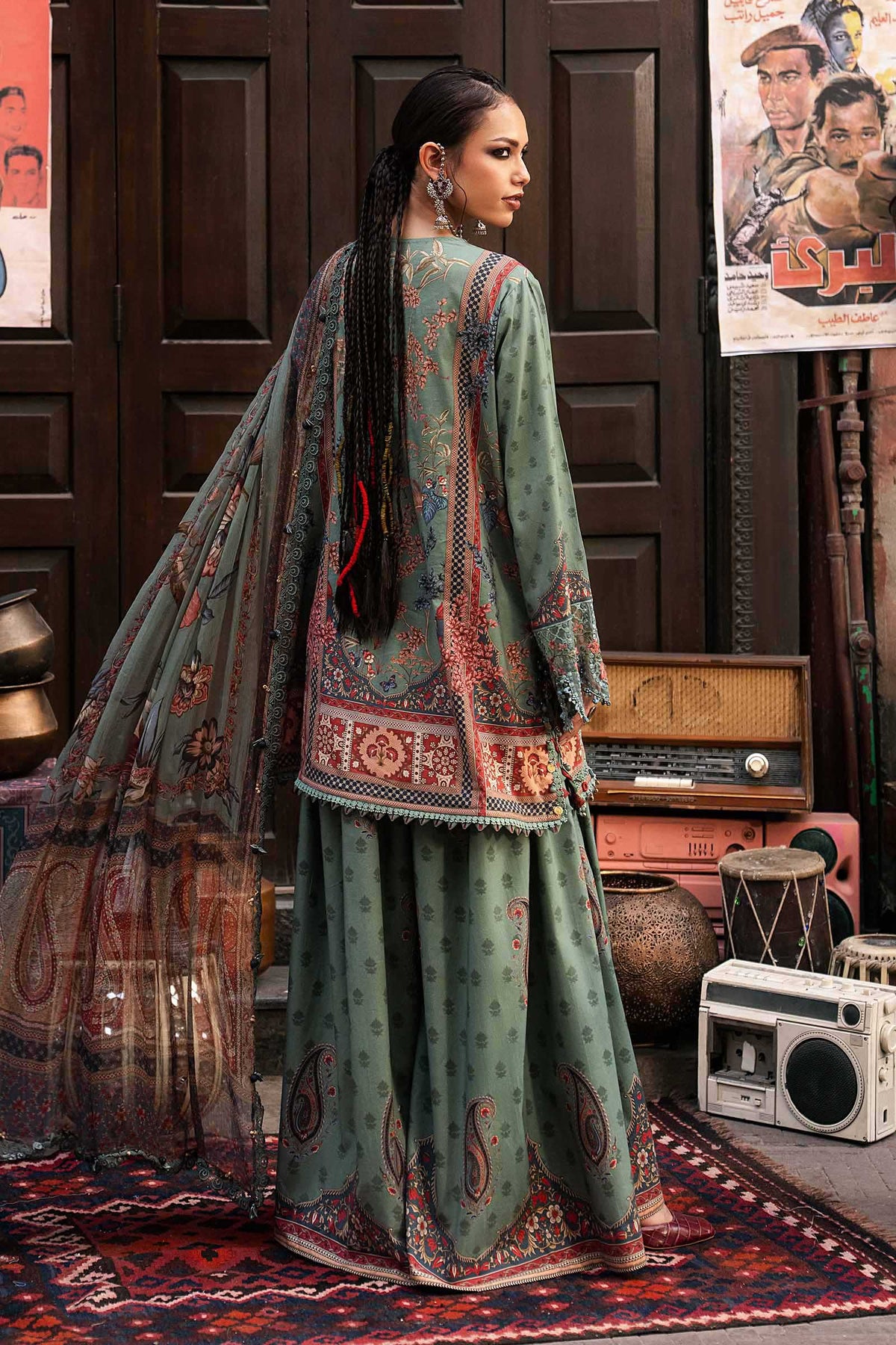 3 Piece Unstiched Embroidered Cambric Suit