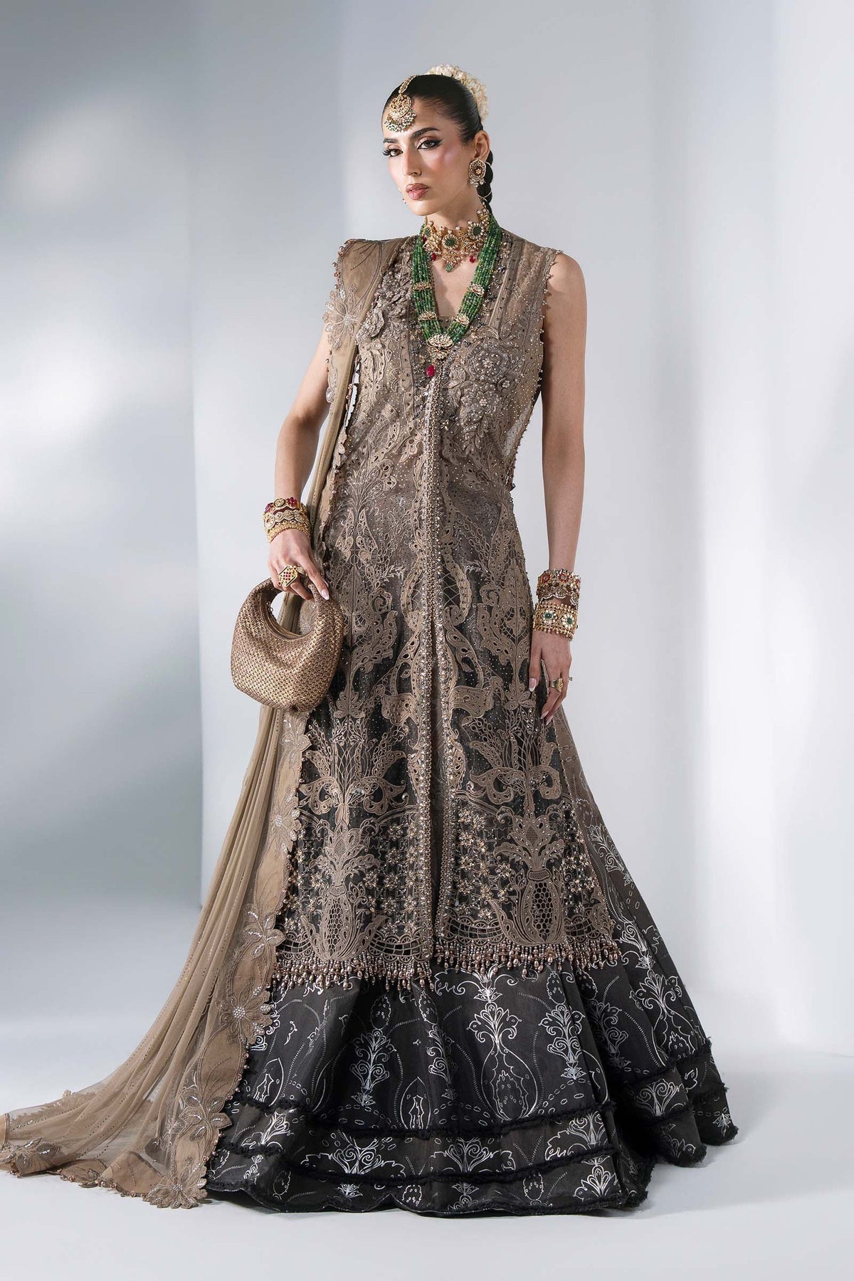 Maria B Mbroidered Wedding Edition ’26 D2 — Antique Bronze