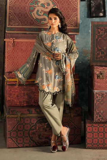 3 Piece Unstiched Embroidered Cambric Suit