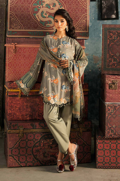 3 Piece Unstiched Embroidered Cambric Suit