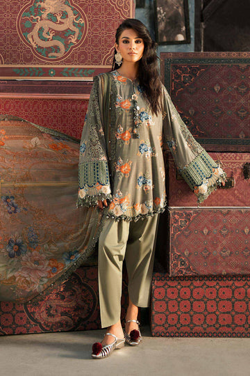 3 Piece Unstiched Embroidered Cambric Suit