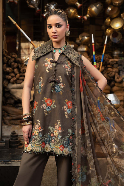 3 Piece Unstiched Embroidered Cambric Suit