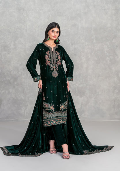 Sincera by Tawakkal D-5707 | Embroidered Velvet Suit | Pak Cloth House