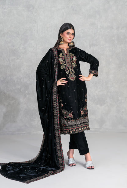 Sincera by Tawakkal D-5710 | Embroidered Velvet Suit | Pak Cloth House