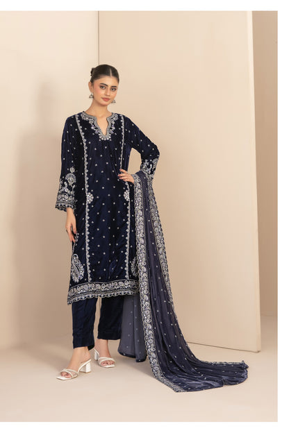 Milan By Tawkkal D-5711 | Embroidered Velvet Suit | Pak Cloth House