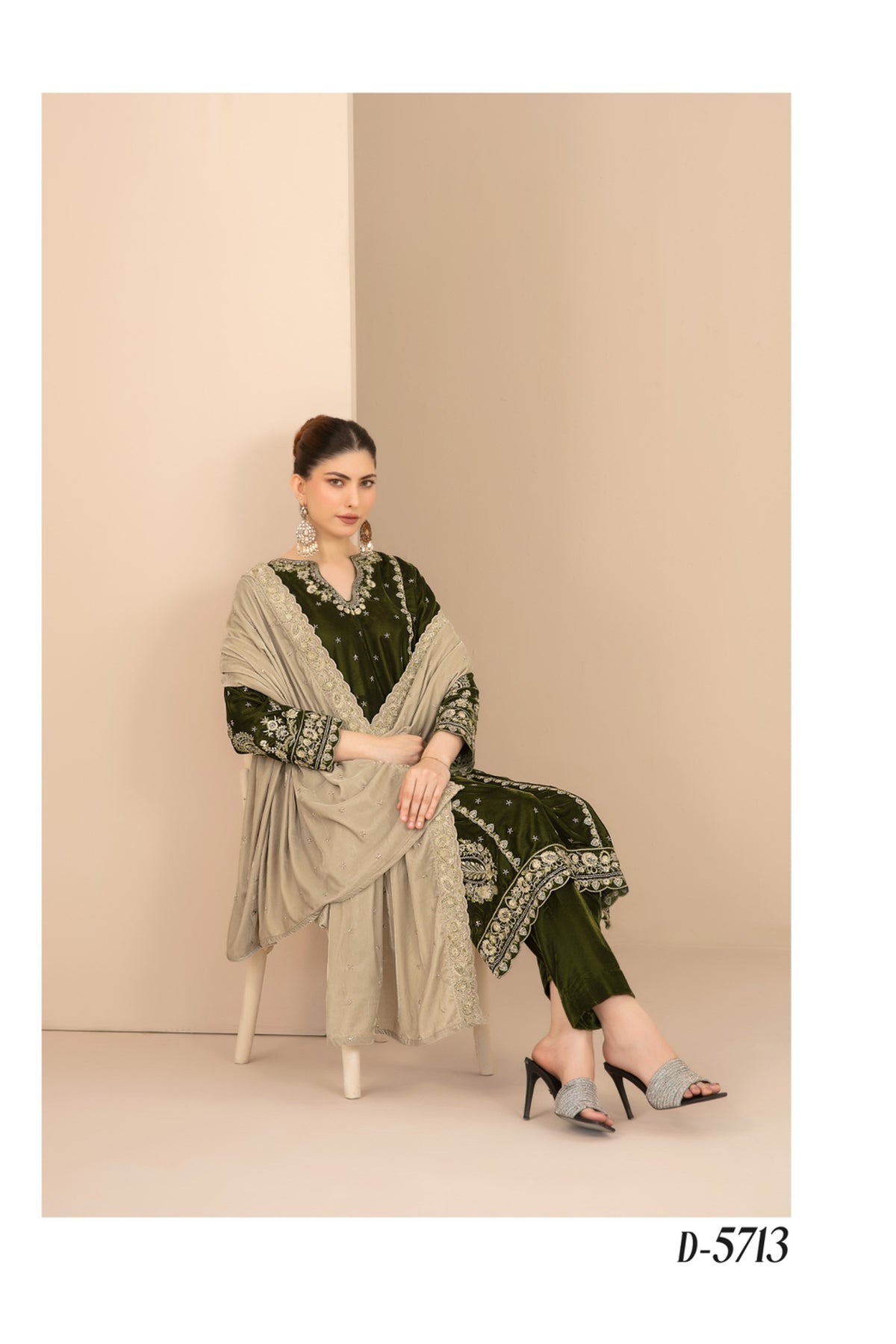 Milan By Tawkkal D-5713 | Embroidered Velvet Suit | Pak Cloth House