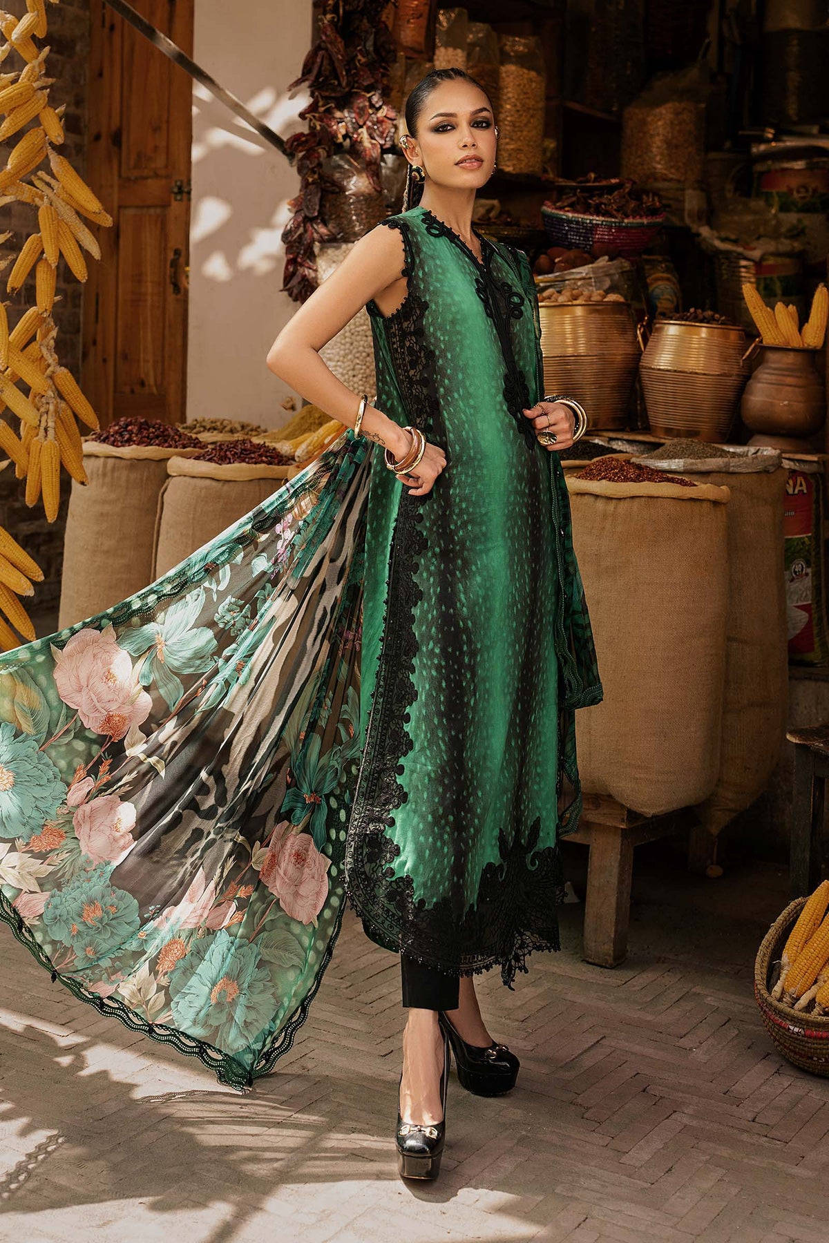 3 Piece Unstiched Embroidered Cambric Suit
