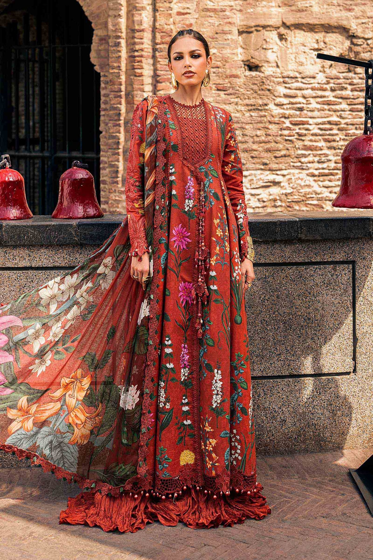 3 Piece Unstiched Embroidered Cambric Suit