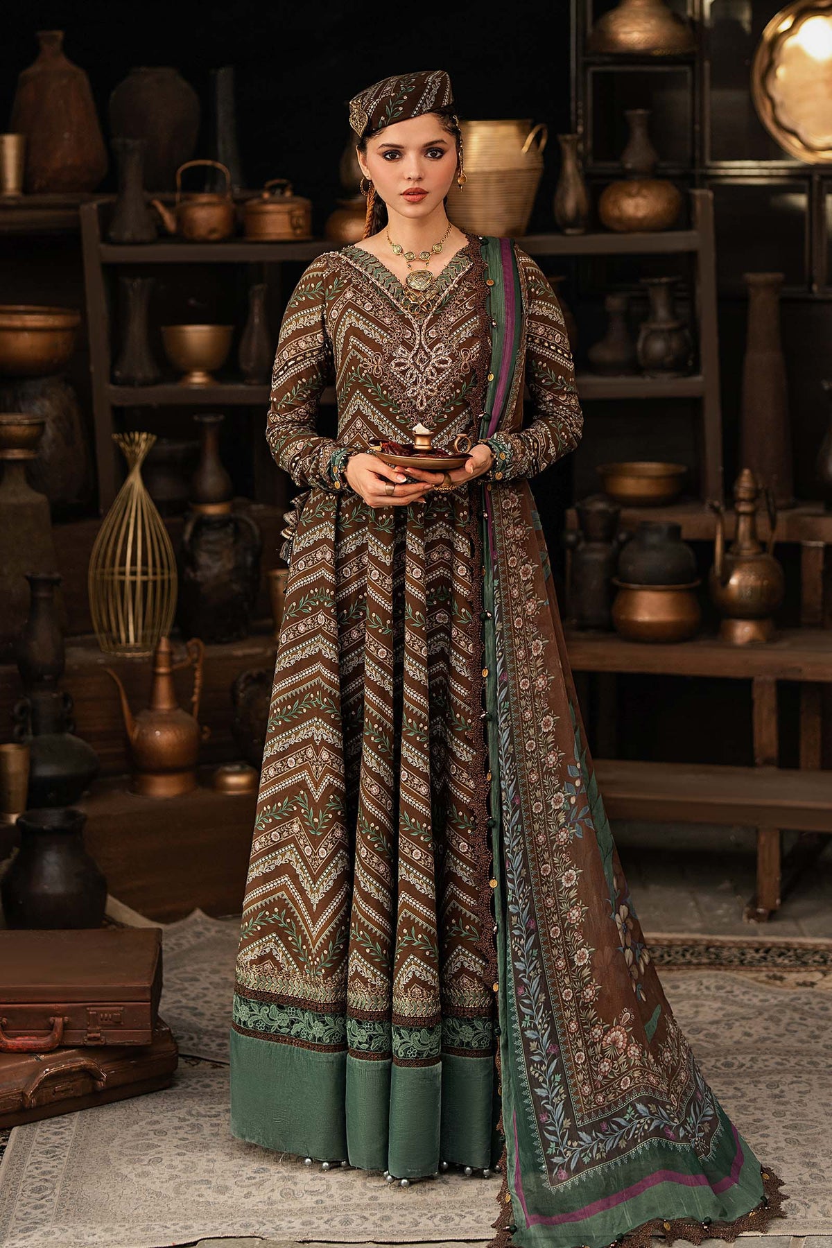 3 Piece Unstiched Embroidered Cambric Suit