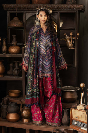 3 Piece Unstiched Embroidered Cambric Suit