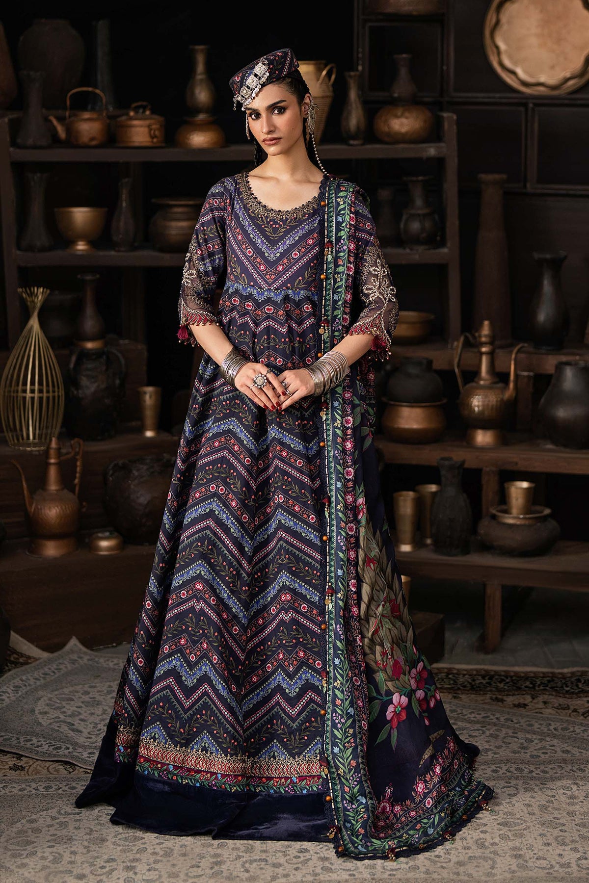 3 Piece Unstiched Embroidered Cambric Suit