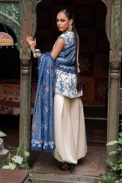 3 Piece Unstiched Embroidered Irish Linen Suit