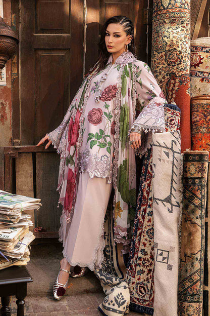 3 Piece Unstiched Embroidered Linen Suit