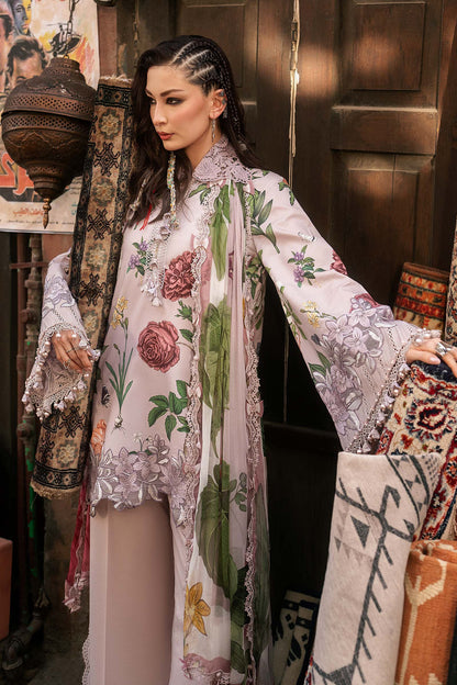 3 Piece Unstiched Embroidered Linen Suit