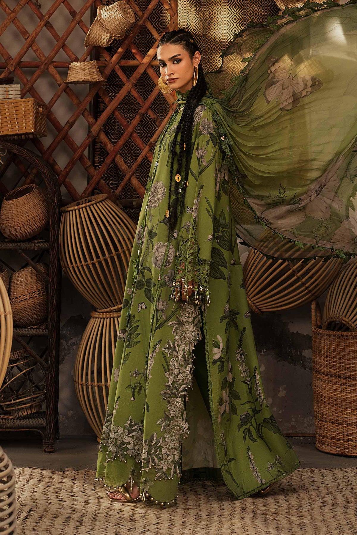 3 Piece Unstiched Embroidered Cambric Suit