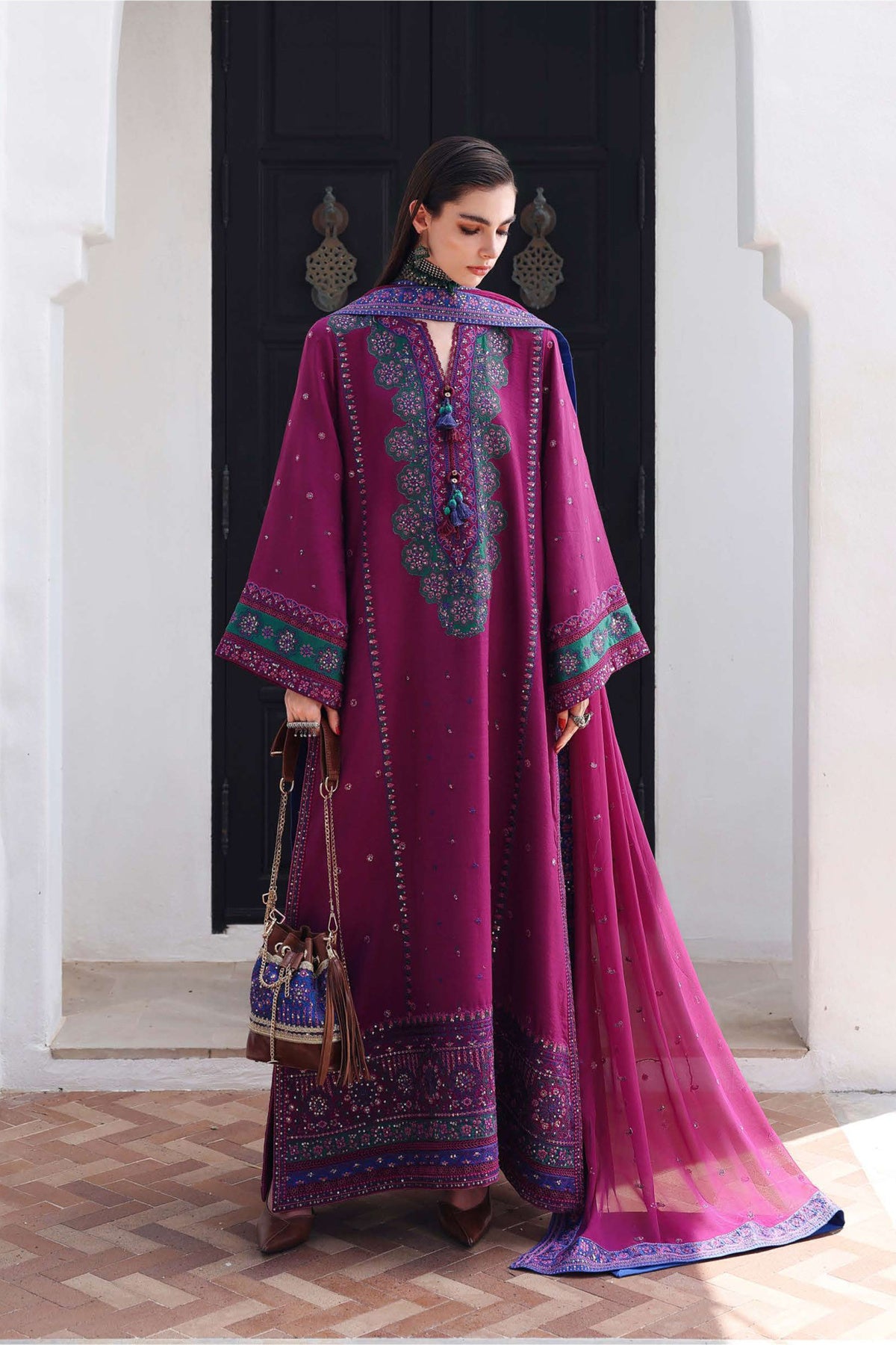 Mushq Reina Rouge Silk Suit