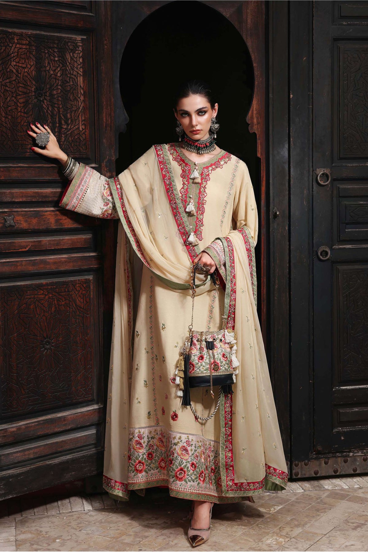 Mushq Cardinal Gem Silk Suit