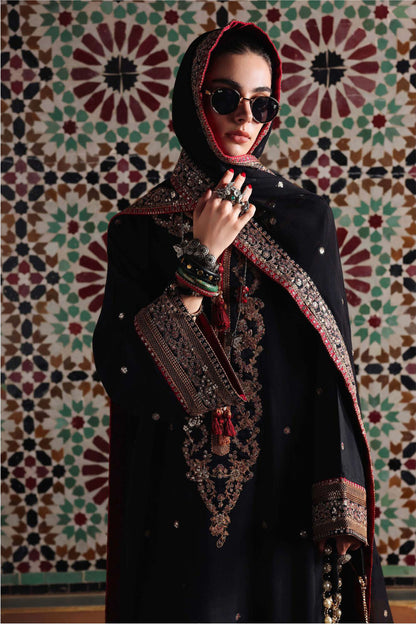 Mushq Carmine Jewel Silk Suit