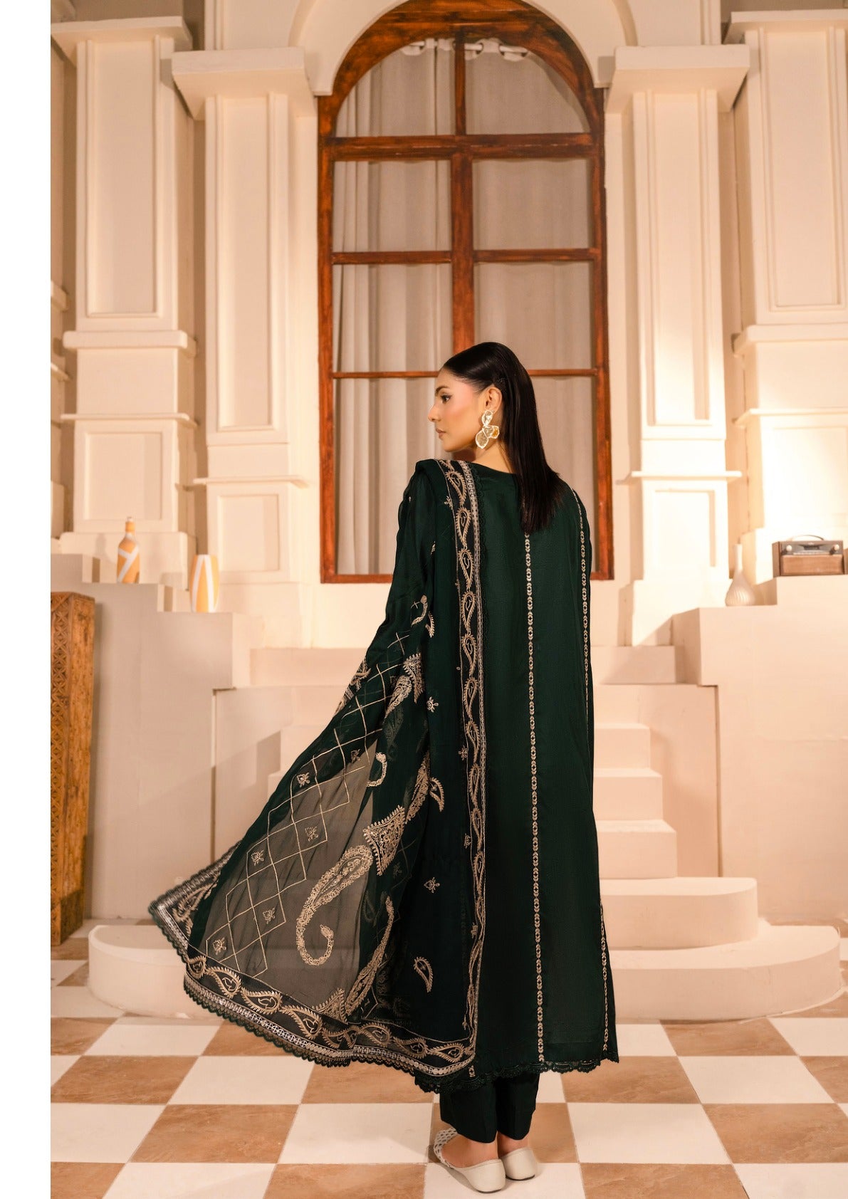 Marjjan MZV-63 Green Unstitched Suit