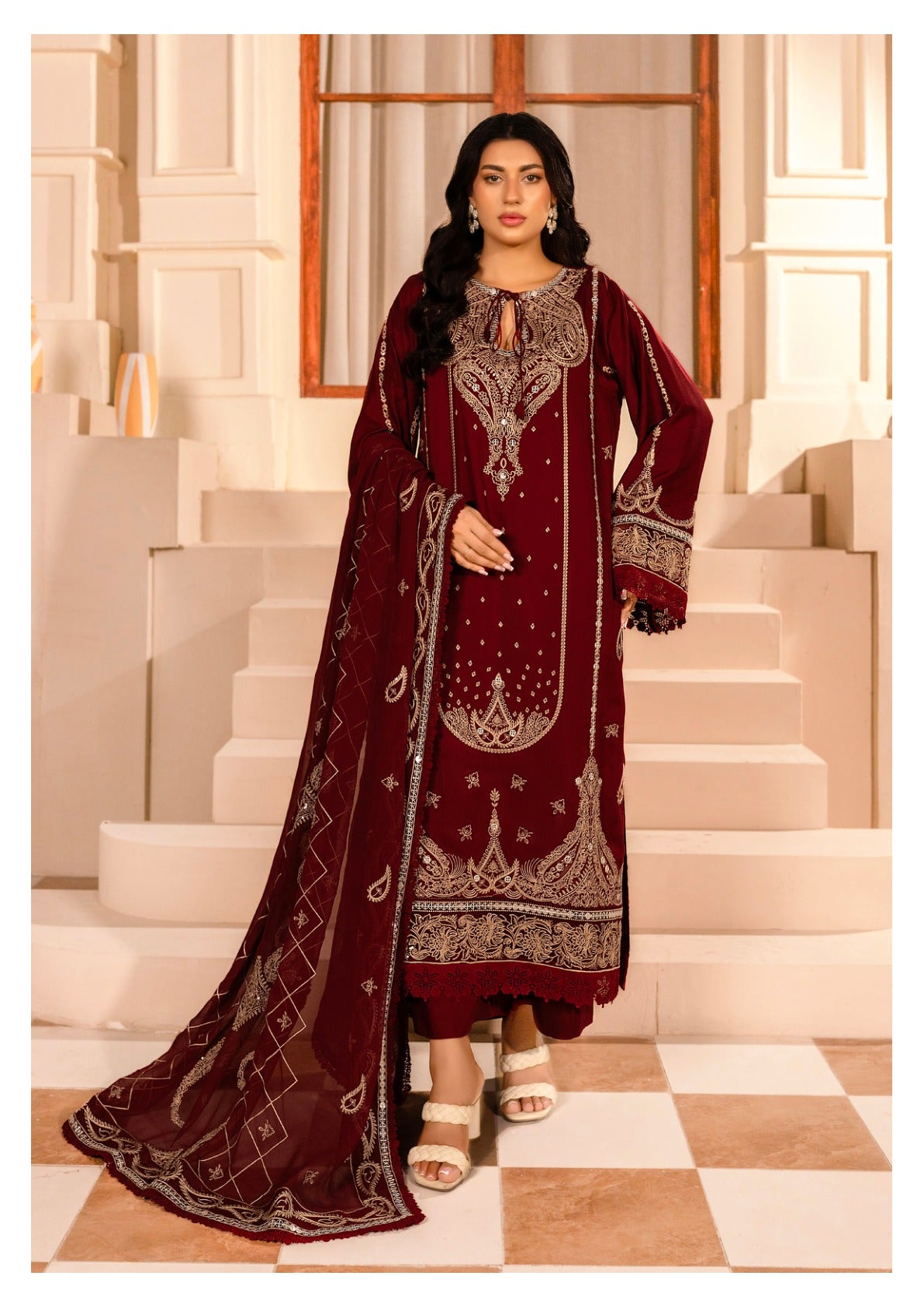 Marjjan MZV-63 Red Unstitched Suit