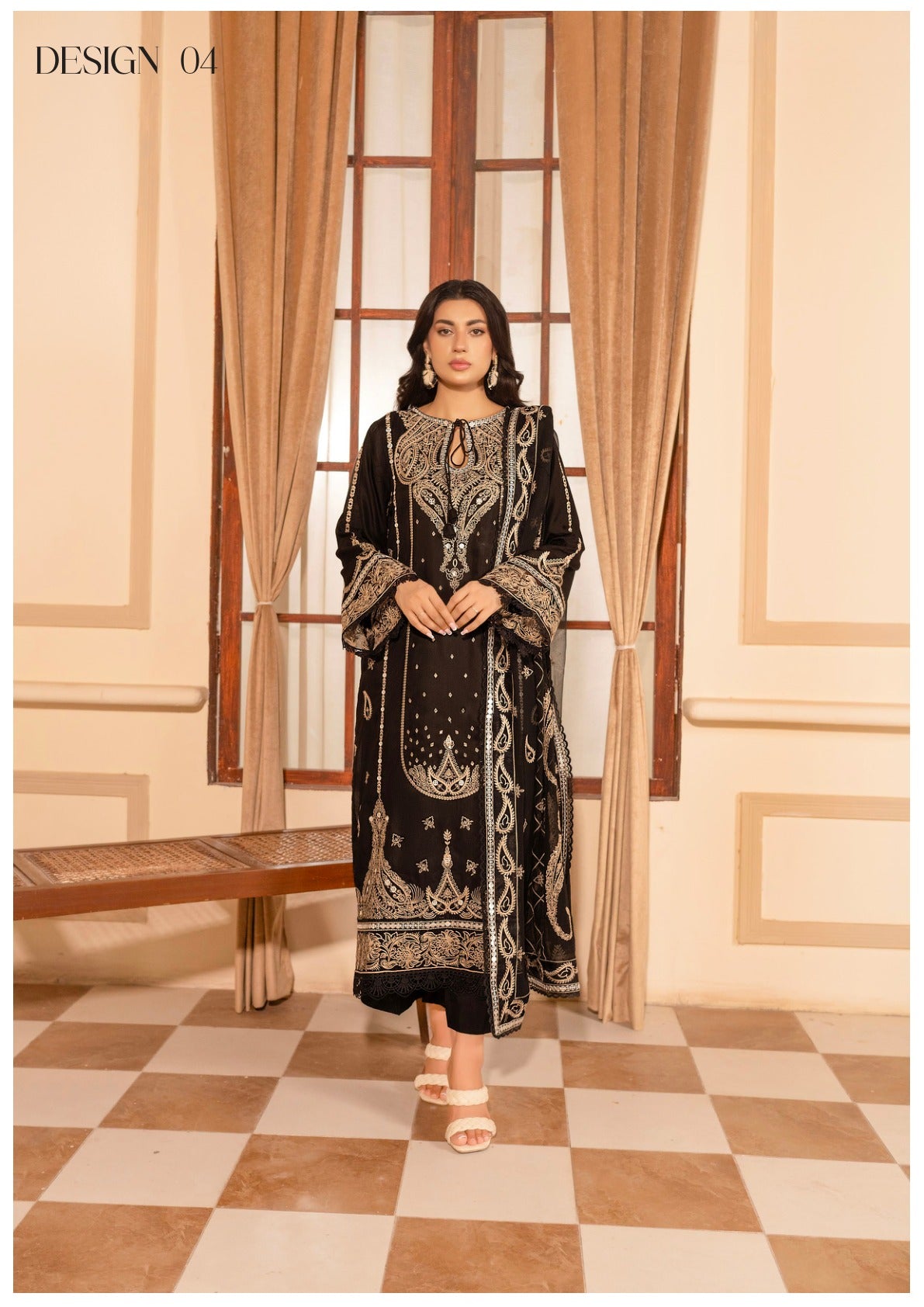 Marjjan MZV-63 Black Unstitched Suit