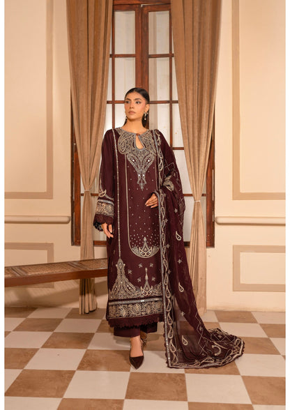 Marjjan MZV-63 Plum Unstitched Suit