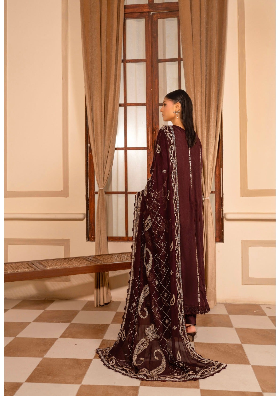 Marjjan MZV-63 Plum Unstitched Suit
