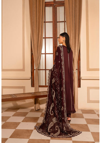 Marjjan MZV-63 Plum Unstitched Suit