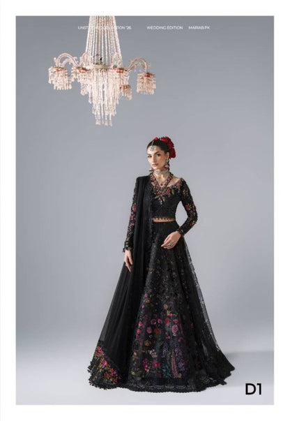 Maria B Mbroidered Wedding Edition ’26 D1 — Obsidian Garden