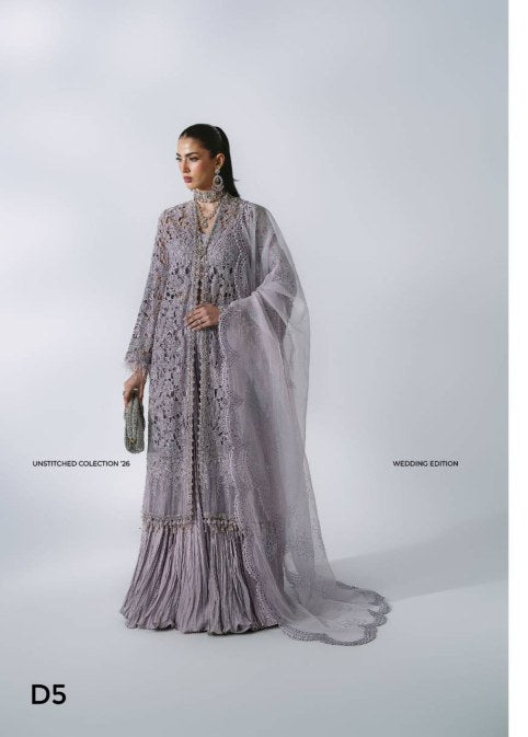 Maria B Mbroidered Wedding Edition ’26 D5 — Dusty Lilac