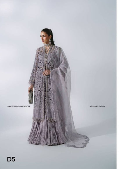 Maria B Mbroidered Wedding Edition ’26 D5 — Dusty Lilac