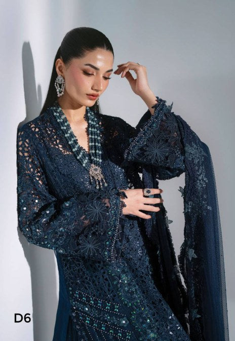 Maria B Mbroidered Wedding Edition ’26 D6 — Peacock Blue