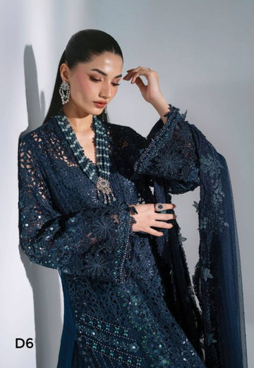 Maria B Mbroidered Wedding Edition ’26 D6 — Peacock Blue