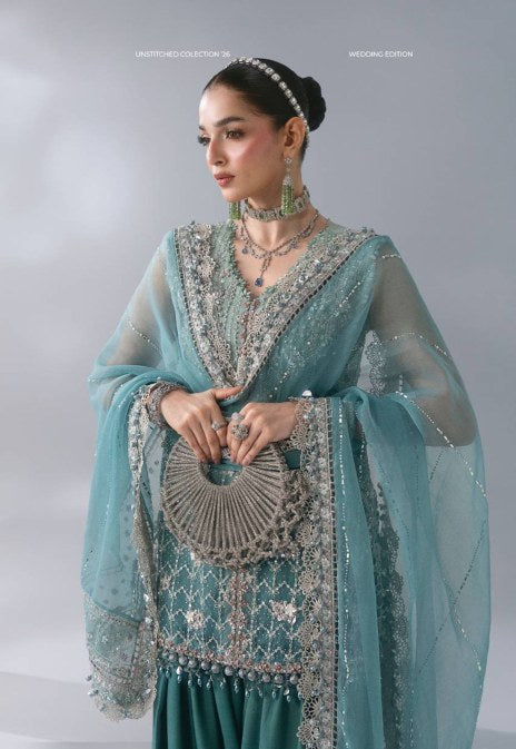 Maria B Mbroidered Wedding Edition ’26 D7 — Sea Green